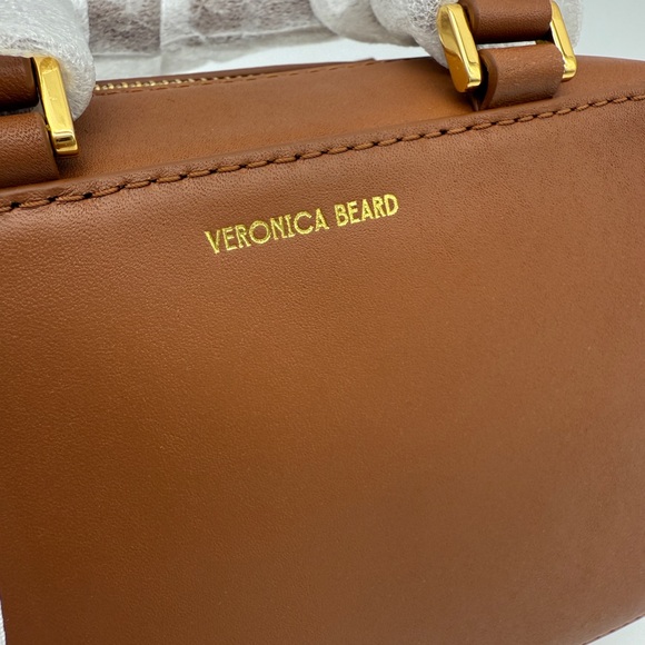 Veronica Beard NWT Boxy Top-Handle Bag Tan Hazel - Picture 2 of 15